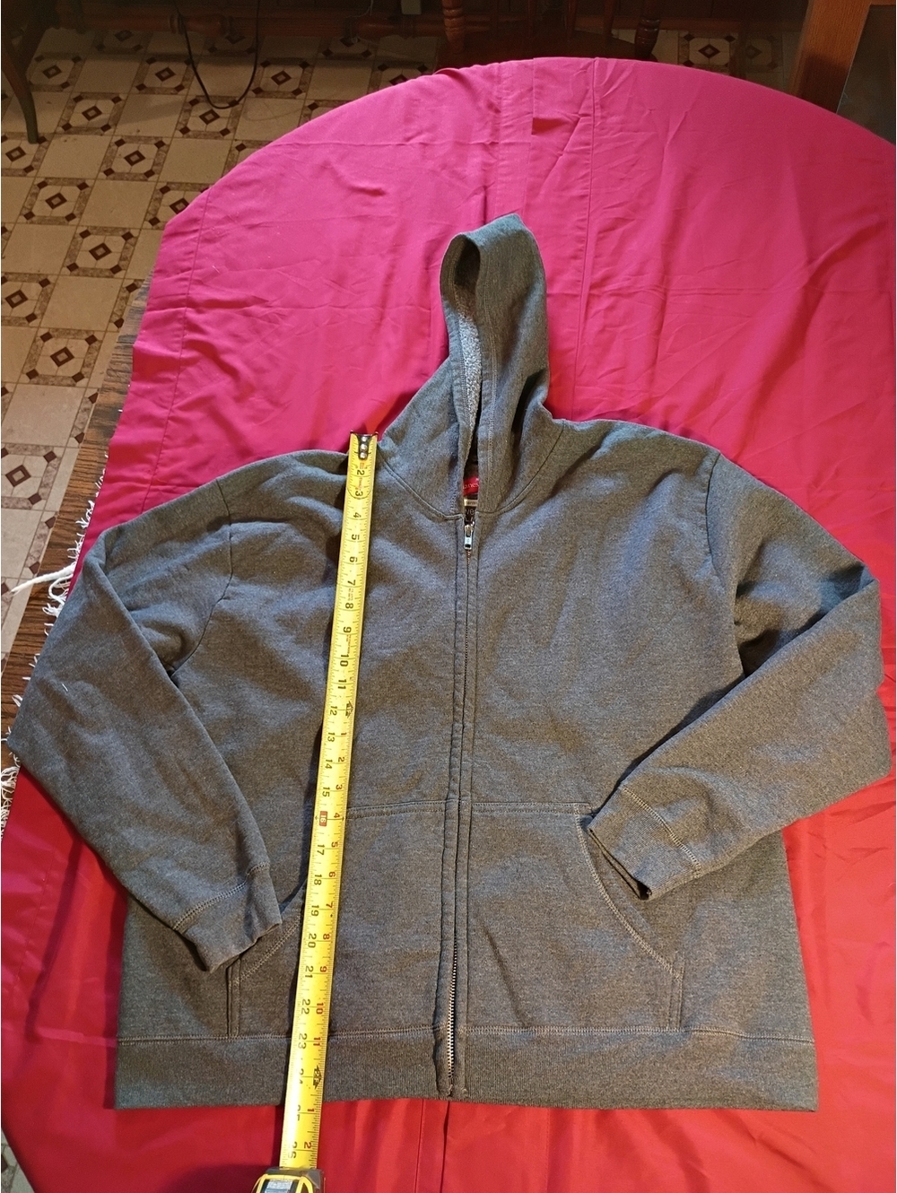 Hanes ComfortBlend Gray Full Zip Hoodie Sweatshirt Size L